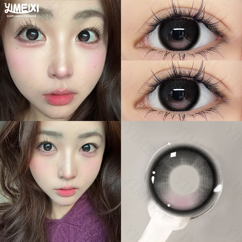 Bộ 2 Thấu Kính Yimeixi  lentilles 14.2mm 2 Màu Tự Nhiên Thoải Mái Dùng Hóa Trang Phù Thủy Nửa Năm
