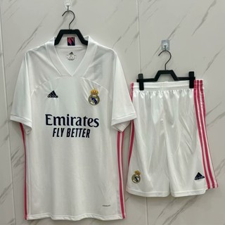 20 / 21 Áo đấu Real Madrid Người hâm mộ Phát hành Áo bóng đá sân nhà tay ngắn Phiên bản dáng rộng jersi