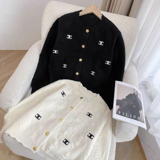 Áo len ngắn Áo len nữ dệt kim Cardigan Top