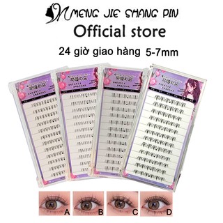 Mengjieshangpin Bốn Người Đẹp Series Dưới MJSP Tự Nhiên Đơn Cụm Ăn Ảnh Lông Mi Giả 5-7mm