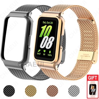 Dây đeo kim loại có vỏ Vòng tay bằng thép không gỉ cho Galaxy Fit 3