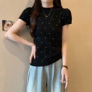 74087 Slim-fit Classy Chấm bi ngắn-