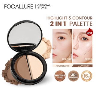 Bảng phấn trang điểm FOCALLURE bắt sáng và tạo khối 3 màu Bút đánh dấu