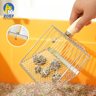 ZOEF Tay Cầm Bằng Gỗ Kim Loại Kép Mèo Xẻng Xẻng Lớn Fine-Hole Xẻng Mèo Shit Xẻng Đồ Cho Mèo HHMPS00160
