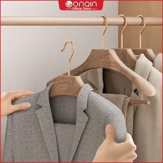  GONQIN Móc Treo Chất Lượng Cao Long Não Gỗ Móc Treo Phong Cách Nhật Bản Móc Treo Gỗ Tủ Quần Áo Chắc Chắn Móc Treo Giá 