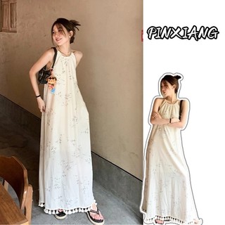 Pinxiang Váy Trung Quốc mới khí chất retro Váy dài chữ A