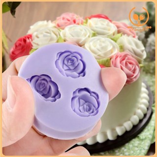 Khuôn silicone làm bánh tạo hình 3 bông hoa xinh xắn