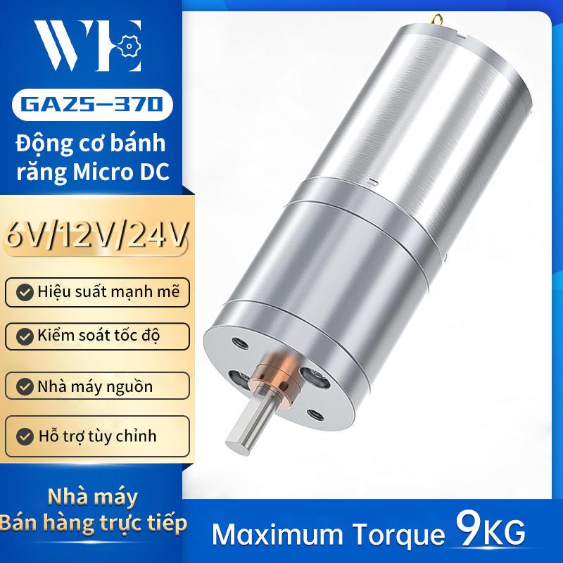JGA25-370 Động cơ giảm tốc DC thu nhỏ 6V ~ 12V Động cơ nhỏ tốc độ thấp đơn 12RPM ~ 1931RPM Điều chỉnh tốc độ DC thu nhỏ Mô-men xoắn cao