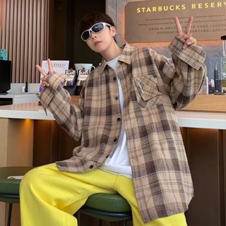 Áo Sơ Mi Nam Nữ Tay Dài  Form Rộng Sơ Mi Sọc Caro Khoác Ngoài  Cặp đôi Cực đẹp Thời Trang