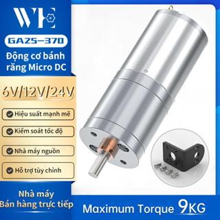 Ga25-370 Động cơ DC giảm siêu nhỏ chải 6V / 12V / 24V Tốc độ điều chỉnh phía trước và lùi 12RPM ~ 1931RPM Đường kính trục 4MM Xe Robot thông minh có giá đỡ Động cơ kim loại