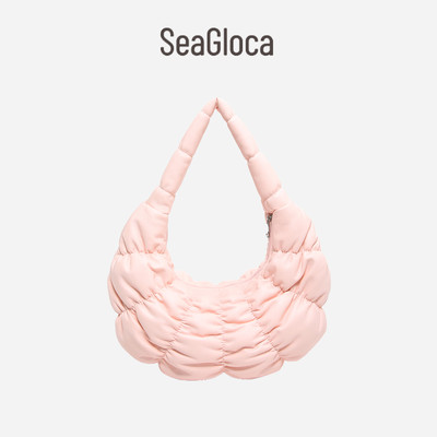 Seagloca Mới Nách Croissant Túi Xếp Ly Đám Mây Túi Dung Tích Lớn Túi Bánh Bao Đeo Vai Xách Nữ