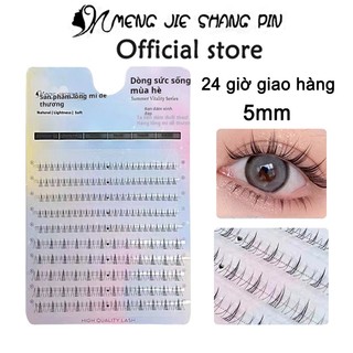 Mengjieshangpin Lông Mi Giả Lười HA06 Ngọn Lửa Nhỏ Mèo Hoang 2 Trong 1 Cụm Lông Mi Dưới 5mm