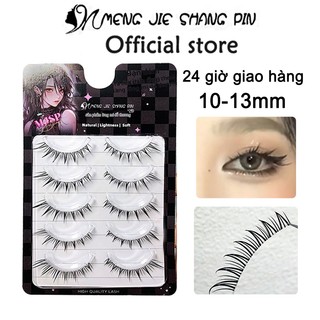 Mengjieshangpin lười biếng đuôi cáo nhỏ lông mi giả một mảnh cáo Châu Âu và Mỹ trang điểm hỗn hợp lông mi 10-13mm