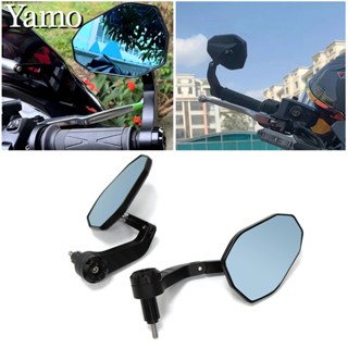 Gương lái xe máy đa năng, gương chiếu hậu hợp kim nhôm có thể điều chỉnh chín mặt, ống kính xanh Gương chiếu hậu có thể gập lại