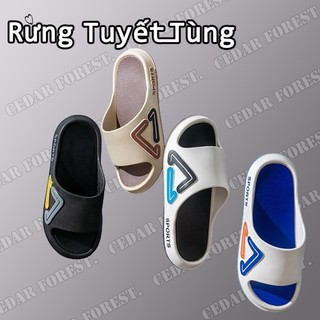Rừng Tuyết Tùng☘Dép đi trong nhà chống trượt và chống mùi phong cách mới dành cho nam đế mềm thoải mái trong nhà dép cặp đôi