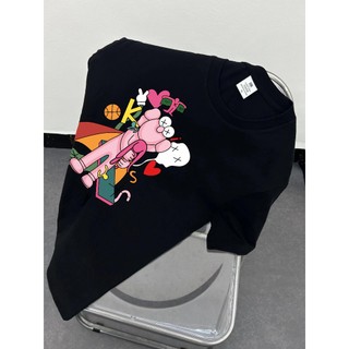 Áo thun đen mùa hè phong cách oversize Sesame Street họa tiết phổ biến áo thun đen Áo thun nữ cổ tròn phong cách mới phù hợp với áo thun cotton