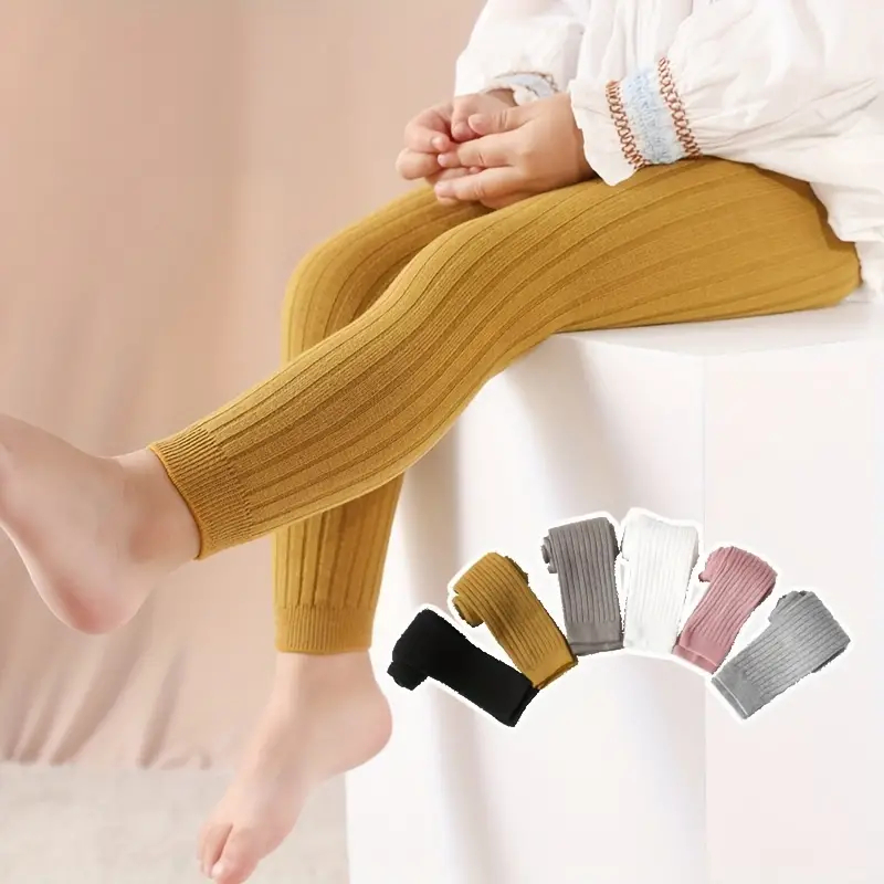 0-4y Bé Trẻ Em Quần Legging Cho Bé Gái Đôi Kim Chải Cotton Gân Legging Bé Mềm Dệt Kim Quần Cho Bé Trai Quần Áo