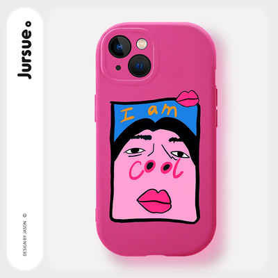 Ốp lưng JURSUE mềm chống bẩn hình bựa ngộ nghĩnh dễ thương đẹp độc lạ cho iPhone 16 15 14 13 12 11 Pro Max SE 2020 X XR XS 8 7 ip kute Y5184