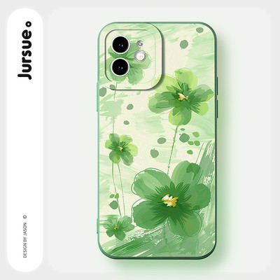 Ốp lưng JURSUE mềm chống bẩn độc lạ hoa ngộ nghĩnh dễ thương đẹp cho iPhone 17 16 15 14 13 12 11 Pro Max SE 2020 X XR XS 8 7 ip kute Y5188Q