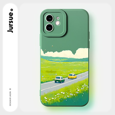 Ốp lưng JURSUE mềm chống bẩn dễ thương đẹp màu đơn giản cho iPhone 17 16 15 14 13 12 11 Pro Max SE 2020 X XR XS 8 7 ip kute Y5174Q