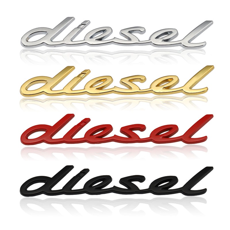 Diesel Logo Xe Ô Tô Kim Loại Miếng Dán Xe Hơi Diesel Chữ Cái Tiếng Anh Dán Nhãn DURAMAX DIESEL Đuôi 
