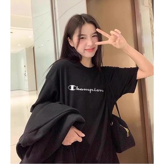 Champion Thời Trang Nam Nữ Cặp Đôi Phong Cách Mới Thường Ngày Cặp Đôi Thương Hiệu Thời Trang Áo Thun Đa Năng Logo Tay Ngắn
