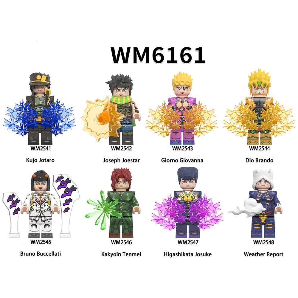 Khối Đồ Chơi JoJo Kỳ Dị Phiêu Lưu Anime Hình Khối Xây Dựng Hoạt Hình Đồ Chơi Mini