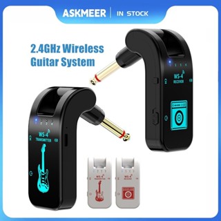  Hệ thống đàn Guitar không dây 2.4GHz Sạc 8 kênh Bộ thu phát không dây âm thanh cho nhạc cụ điện Bass 