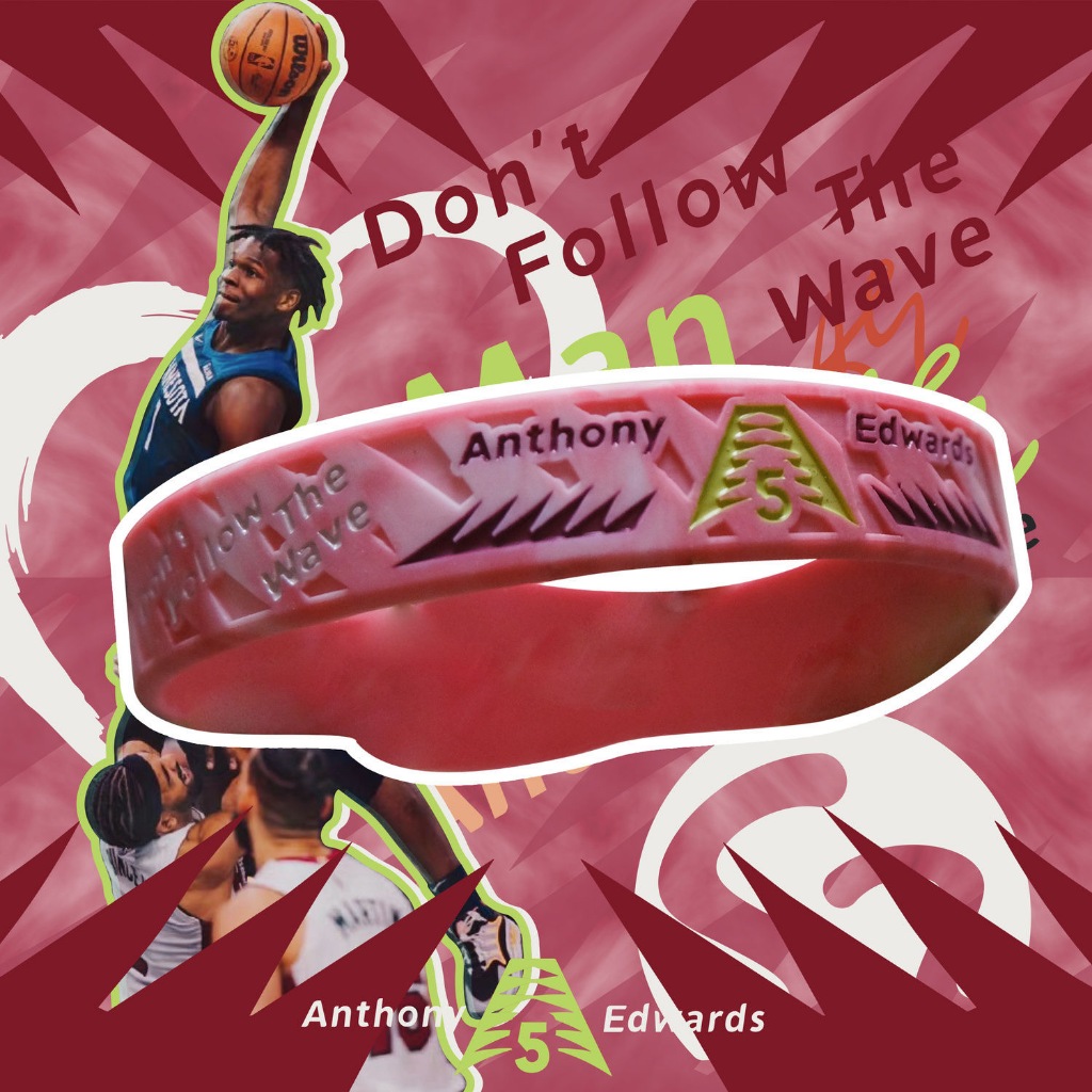 Anthony Edwards Pink-520 Limted 2 Kích Cỡ Bóng Rổ Baller Ban Nhạc Thể Thao NBA Thời Trang Vòng Tay S