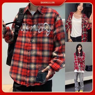 Áo sơ mi nam phong cách hàn quốc áo sơ mi nam kẻ sọc đỏ áo sơ mi fashion nam