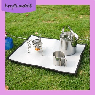 Tấm chống cháy lót lửa hai mặt chịu nhiệt độ cao bằng sợi thủy tinh phủ silicone cho cắm trại ngoài trời BBQ- Beryllium068