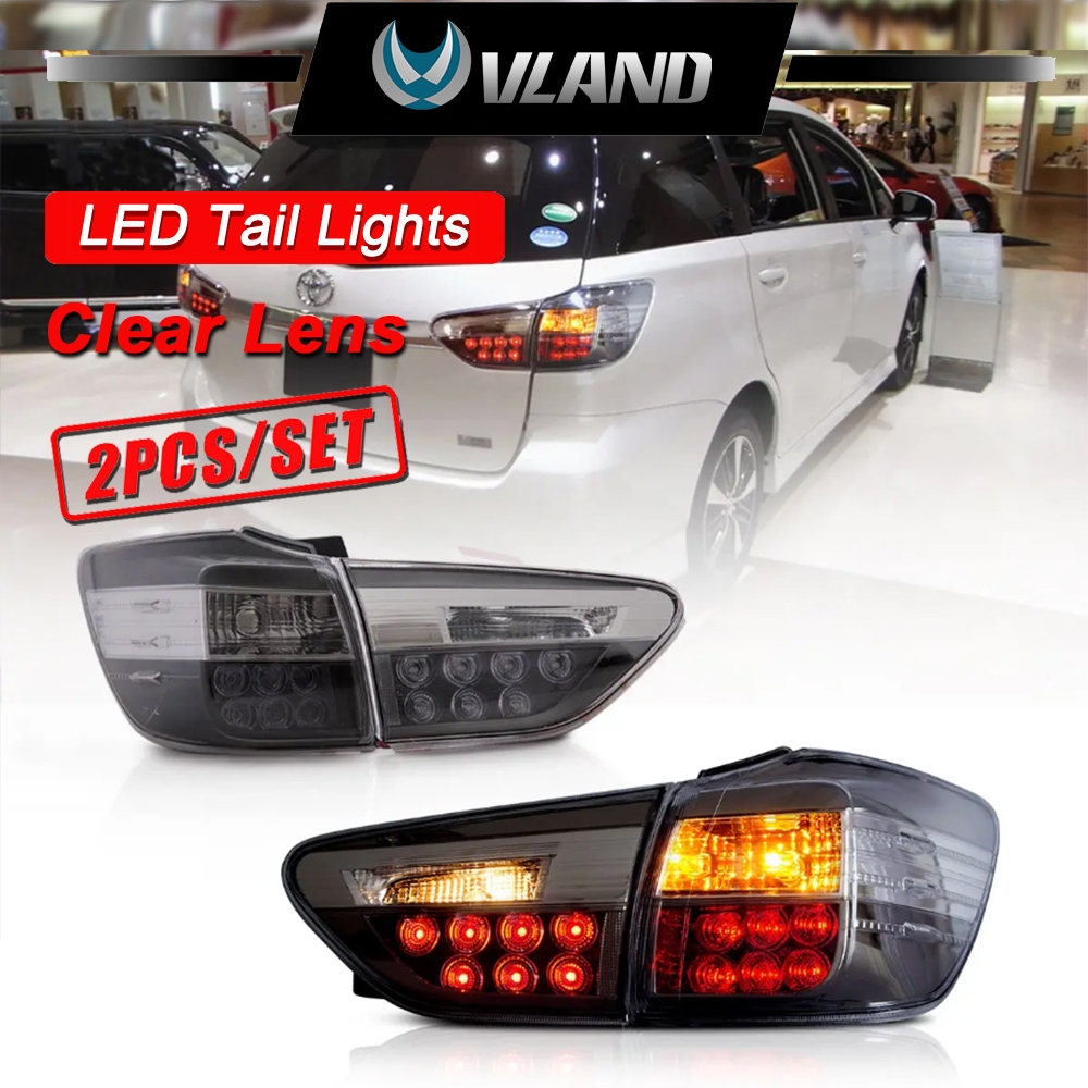 Đèn Đuôi Vland Cho 2009-2017 Toyota Wish 2th Gen AE20 W / Stock Đèn Hậu Halogen Phanh Rõ Ràng Bộ