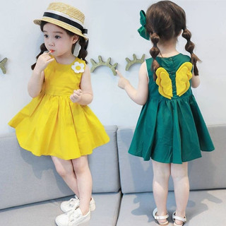 Váy bé gái Váy mùa hè Váy Cotton lụa cho trẻ em