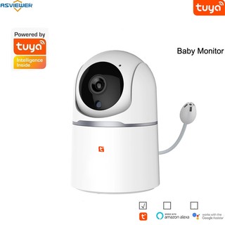 Tuya Baby Monitor Real Baby Crying Phát hiện nhiệt độ Âm nhạc thoải mái Âm thanh 2 chiều IP WiFi Cuộc sống thông minh Camera quan sát Chăm sóc em bé AS-TY528HB