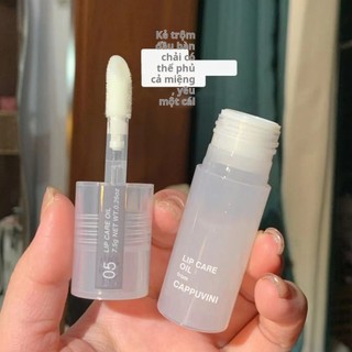 Cappuvini Son Bóng Dưỡng Dạng Dầu Thủy Tinh Trong Suốt Dưỡng Ẩm Môi