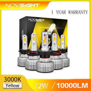 Đèn pha led novsight n12y h4 h11 h7 3000k 10000lm 72w đèn sương mù màu vàng