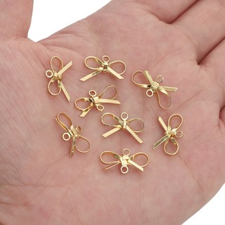 Đôi lỗ nơ mặt dây chuyền lỗ đơn nơ mặt dây chuyền 14k mạ vàng nơ phụ kiện diy làm vòng cổ mặt dây chuyền bông tai mặt dây chuyền chất liệu 1 chiếc