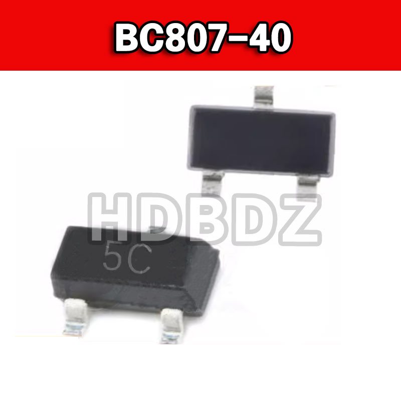 100pcs BC807-40 5C SOT23 45V 500mA BC807 Bóng bán dẫn PNPbóng bán dẫn IC SMD