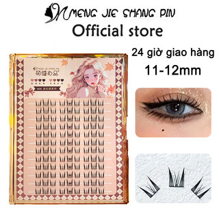 Mnegjieshangpin Vàng đen truyện tranh nữ anh hùng lông mi nhỏ phong cách khói ăn ảnh lông mi giả tự nhiên 12 mm