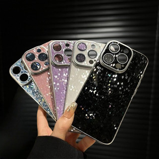 【Bracket/With Lens Film/Pc hard case/Black】ốp lưng compatible for iPhone 13 14 15 pro max case