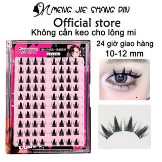 Mengjiehsangpin Lông mi giả không cần keo Lông mi 10 hàng không có keo Nghịch ngợm Elf 10-12mm