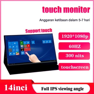 14 inch giá rẻ 1080p ips Màn hình HDMI máy tính giám sát full hd bảng điều khiển ips màn hình cảm ứng cho máy tính xách tay PS4 PS5 màn hình thứ hai