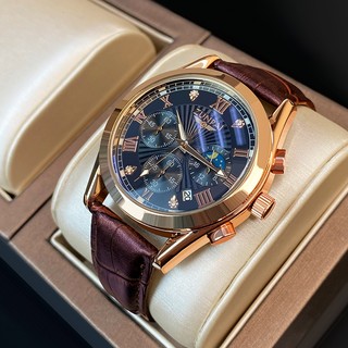 ZUNPAI-004 Đồng hồ nam Chính hãng Chống nước Dây thép Đeo tay Độc lạ Đẹp Đồng hồ nam cơ kim Dây da
