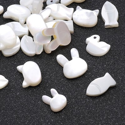 1 Cái / túi Tự Nhiên Móng Ngựa Vỏ Thỏ Hạt Cho DIY Jewerly Bông Tai Vòng Cổ Thủ Công Làm Phụ Kiện