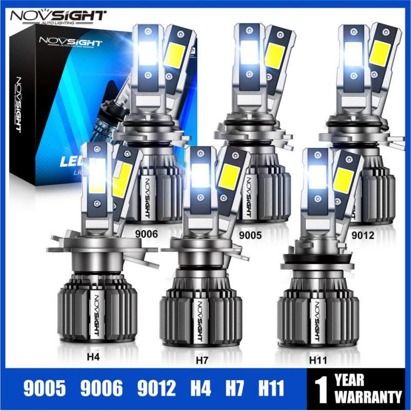 Bộ 2 đèn pha LED NOVSIGHT N74 H11 H7 9005 9006 9012 70W 15000LM 6500K tùy chỉnh độc quyền