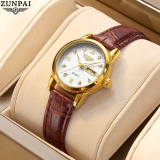 ZUNPAI-264 Đồng hồ nữ Chính hãng Chống nước Dây thép Đeo tay Độc lạ Đẹp Đồng hồ nữ cơ kim Dây da