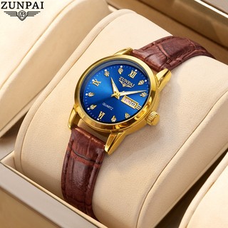 ZUNPAI-264 Đồng hồ nữ Chính hãng Chống nước Dây thép Đeo tay Độc lạ Đẹp Đồng hồ nữ cơ kim Dây da