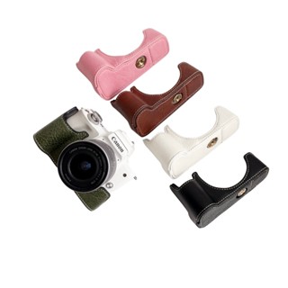  Túi Đế PU Nửa Bao Dành Cho Máy Ảnh Canon EOS M5 M50 M50 Mark II 2 M50II 