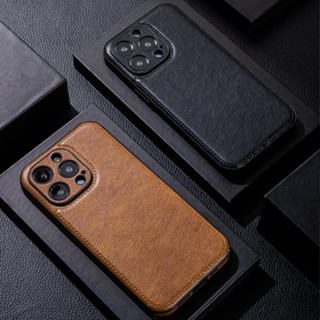 Ốp Bảo Vệ Camera Da Retro Cho iPhone 11 12 13 14 15 16 Pro MAX XS XR 7 8 Plus Sang Trọng Cao Cấp Kinh Doanh Silicon Chống Sốc Ốp điện thoại