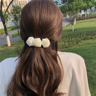 Cao Cấp Lãng Mạn 3 Đường Hoa Kẹp Tóc Nữ Hoa Ba Chiều Mùa Xuân Kẹp Retro Hoa Camellia Kẹp Tóc Thời Trang Phụ Kiện Tóc